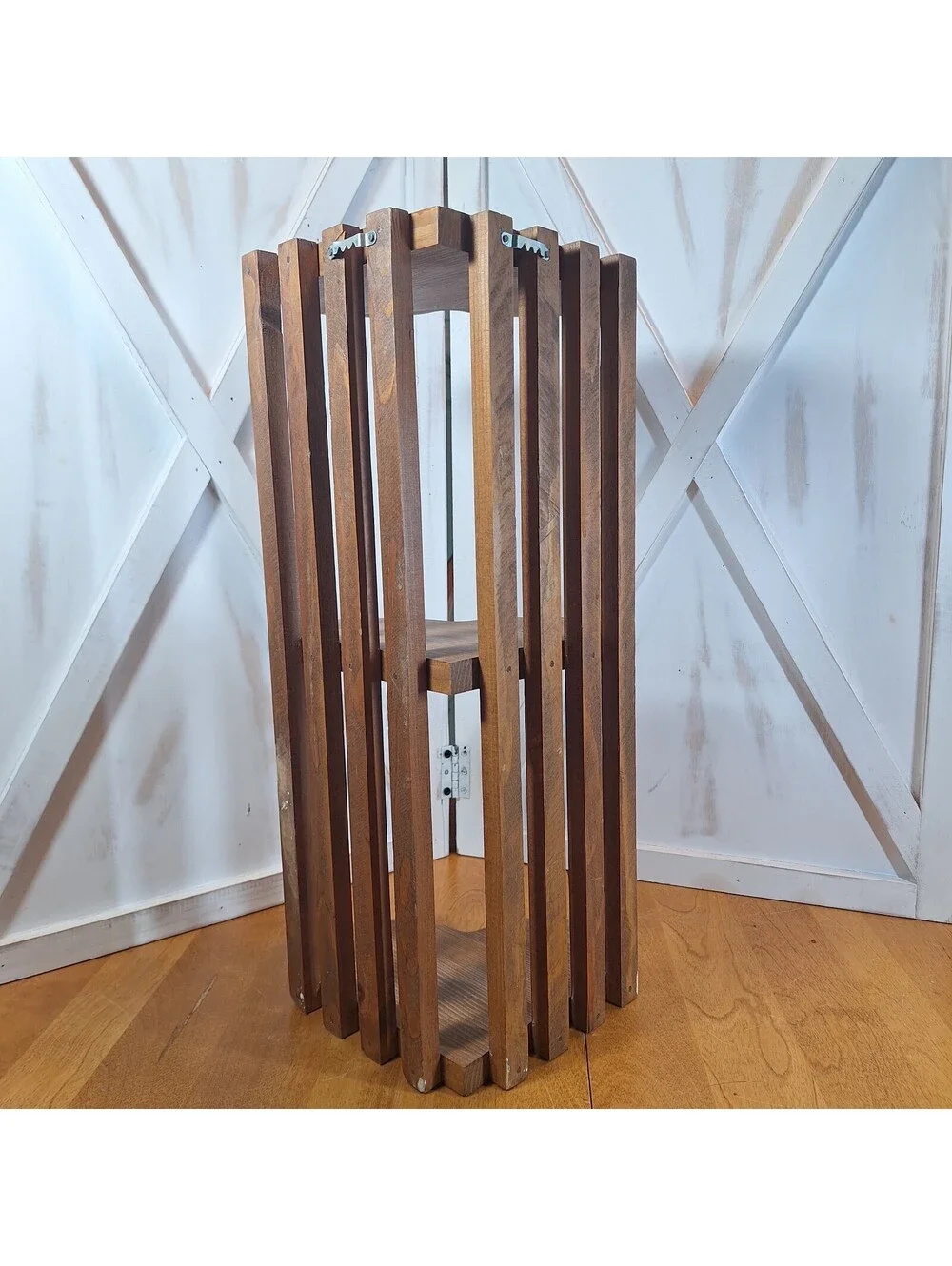 VTG Solid Wood Heart Shape Tiered Corner Trinket Shelf 19